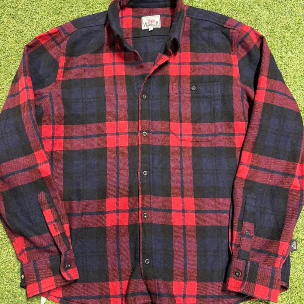 Woolrich red &‎ black plaid flannel shirt Size XL #flannel #winterwear